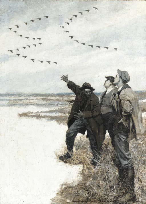 Gayle Porter Hoskins - Geese in Flight