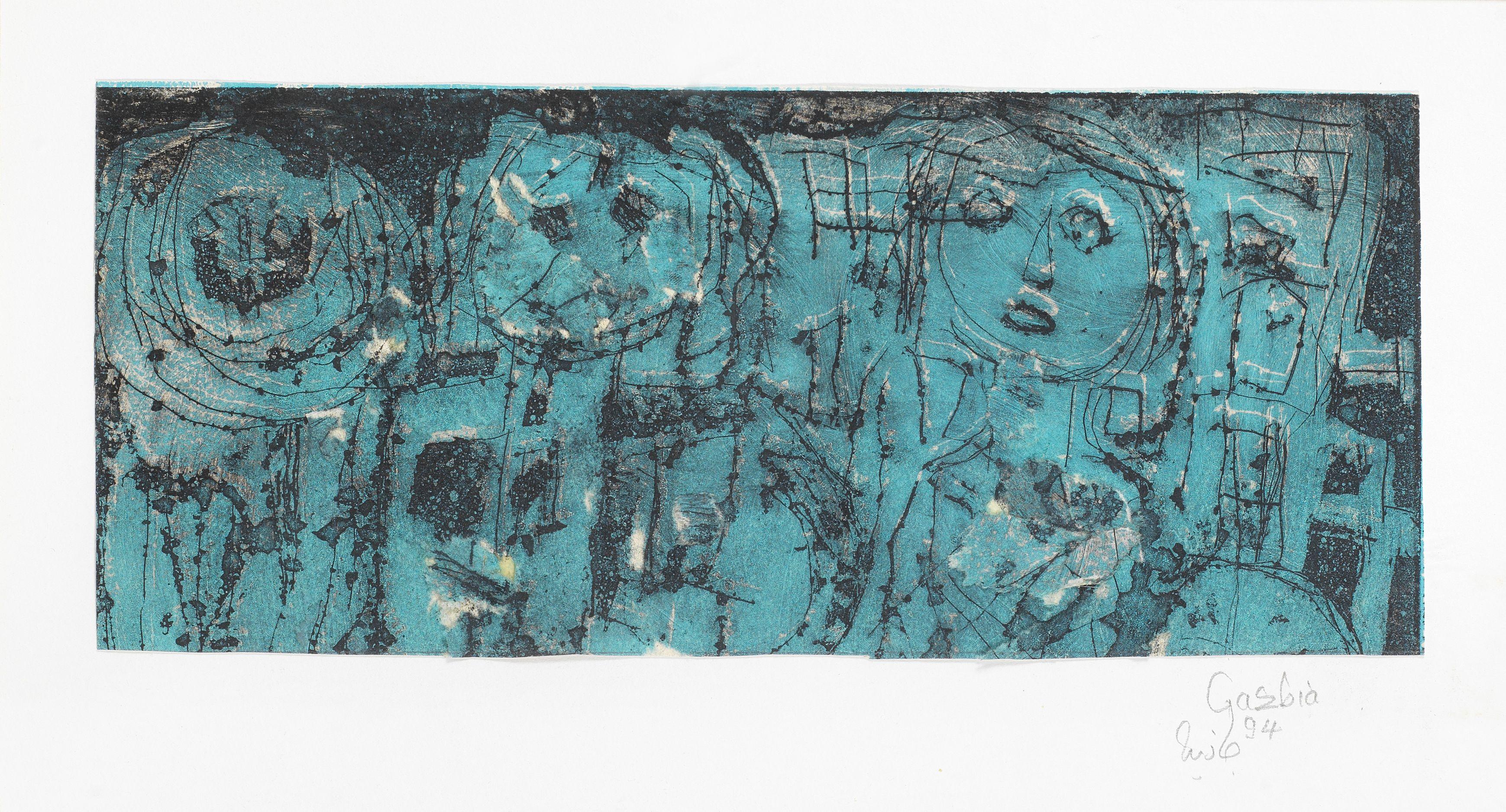 Gazbia Sirry - Figures on Blue