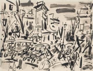 Gen Paul - Avenue animée à la Porte Saint-Martin