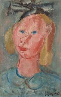 Gen Paul - Jeune Femme En Chapeau Bleu