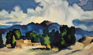 Gene Kloss - Afternoon Clouds and Adobes