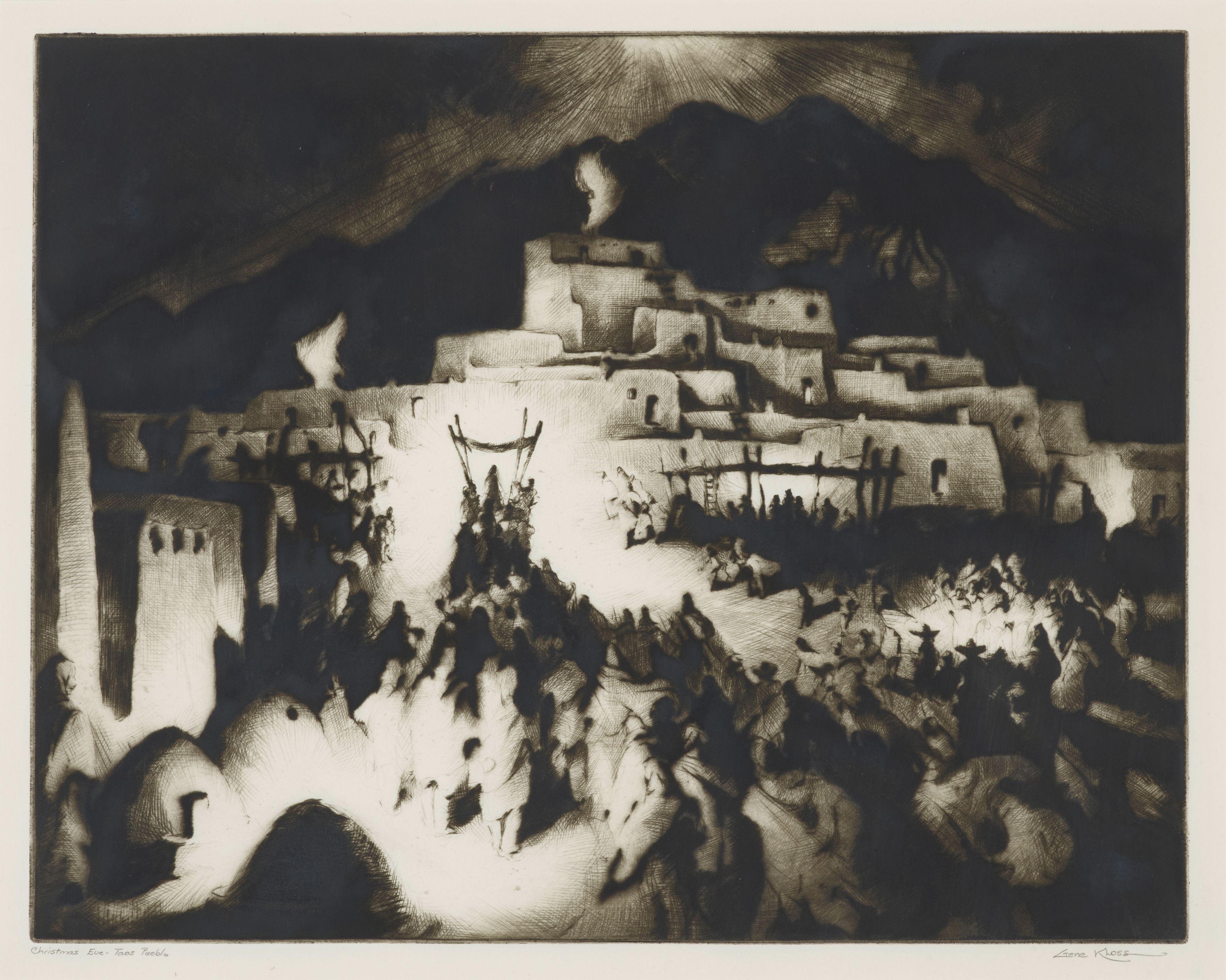 Gene Kloss - Christmas Eve Taos Pueblo