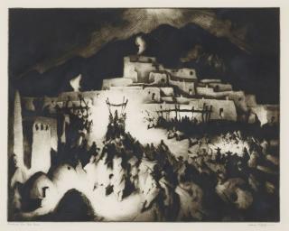 Gene Kloss - Christmas Eve Taos Pueblo