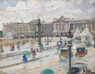 Gennaro Befani - Ansicht der Place de la Concorde in Paris.