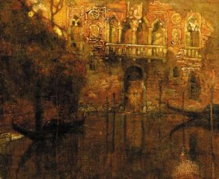 Gennaro Favai - A Venetian canal