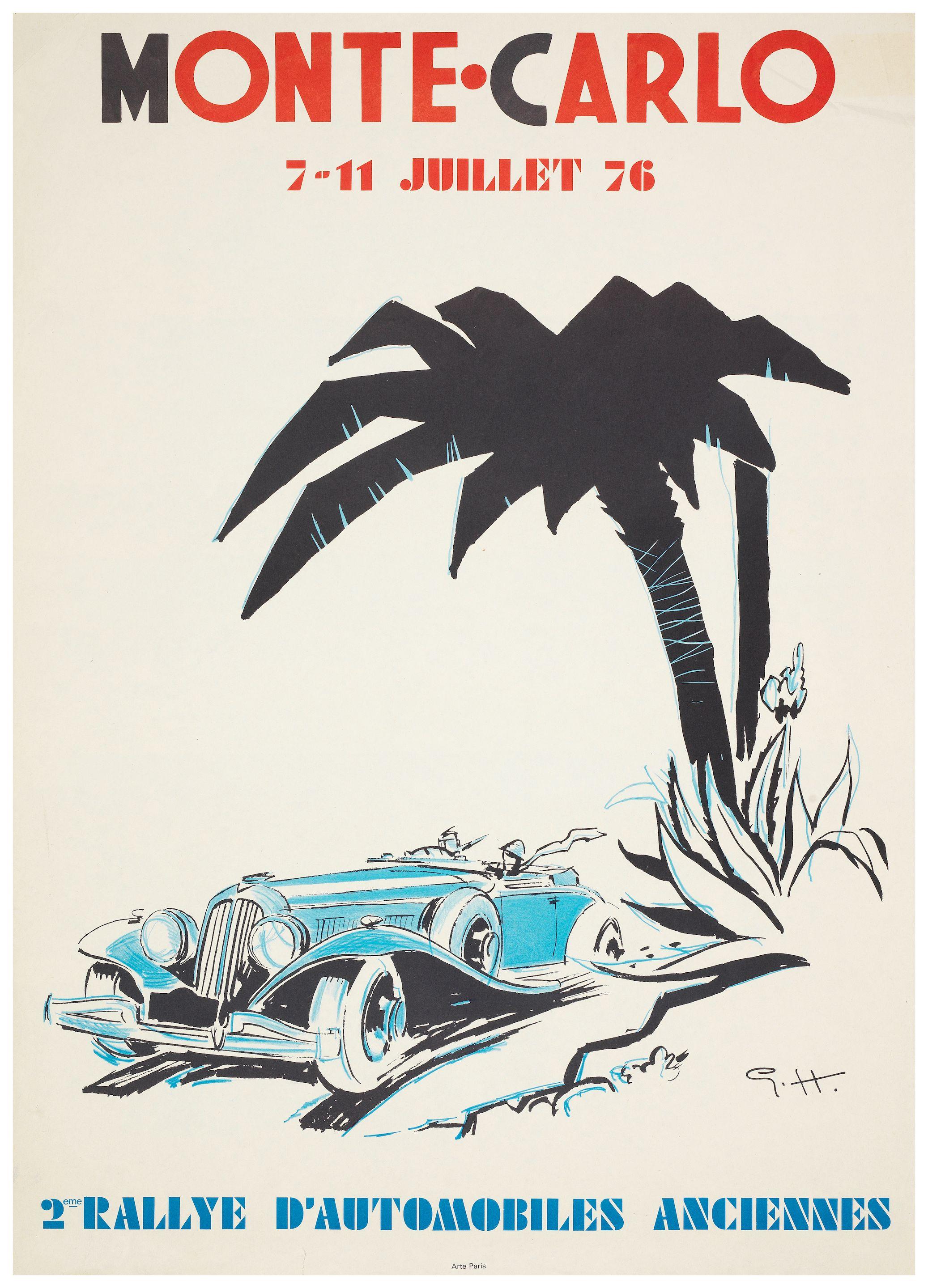 Geo Ham - Monte-Carlo 7-11 Juillet \'76. 2Eme Rallye D\'Automobiles Anciennes