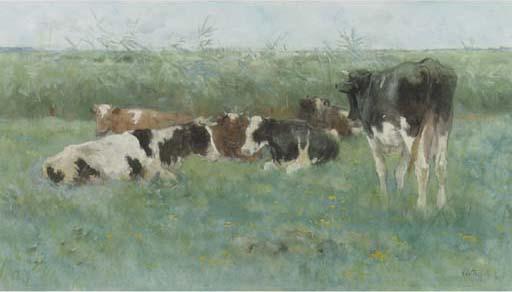 Geo Poggenbeek - Cows in a meadow