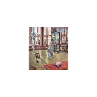 Geoffrey Humphries - Seated Model With Lucy And Perdie