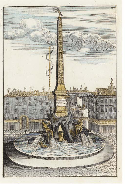 Georg Andrea Bockler - Architecturae Curiosae Novae Pars Tertia [Fountains]: Four Plates