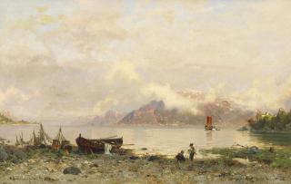 Georg Anton Rasmussen - Sommertag an einem Fjord in Norwegen