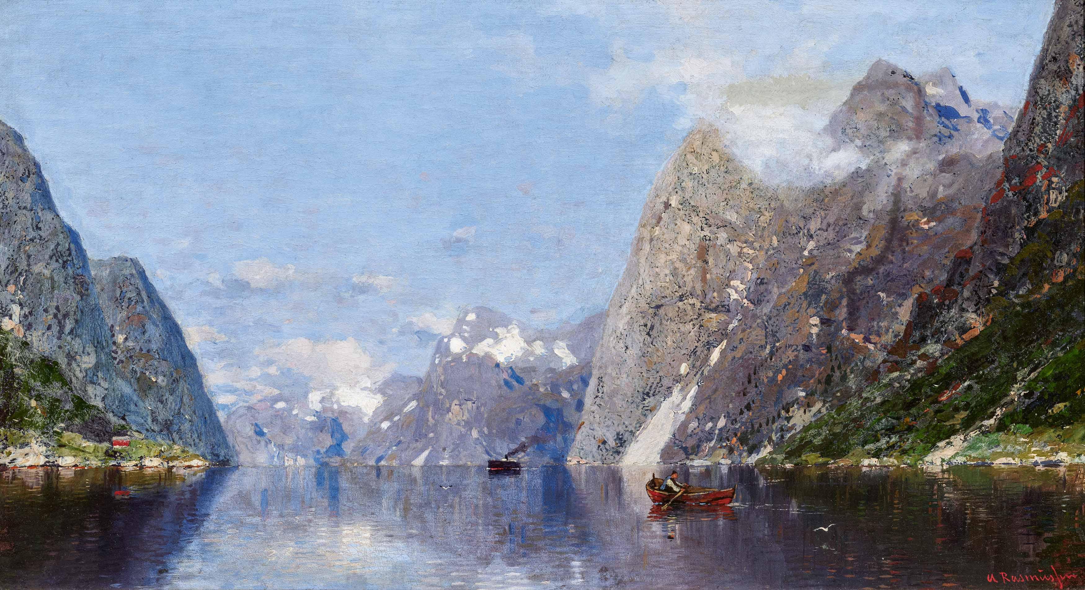 Georg Anton Rasmussen - Sommertag im Fjord.