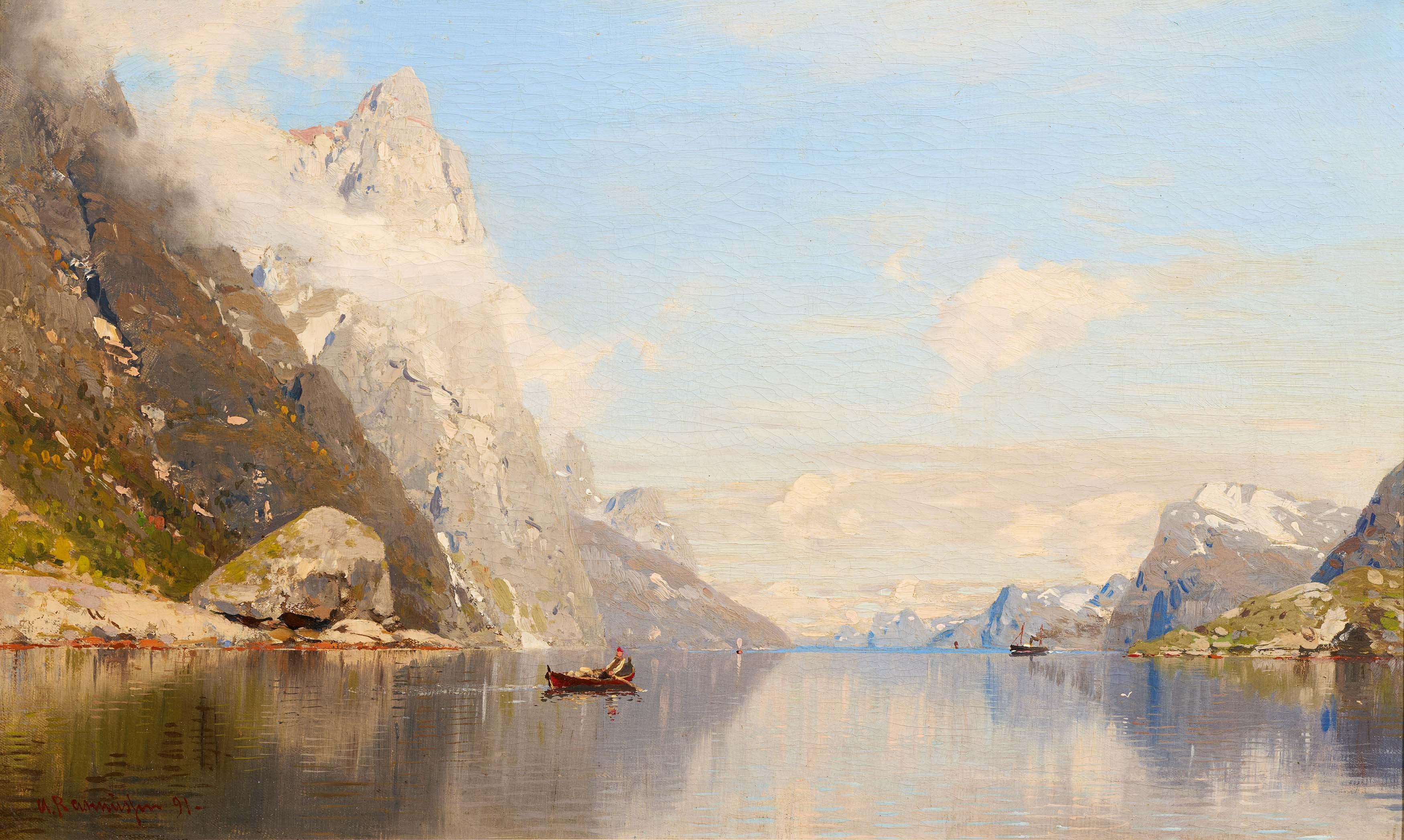 Georg Anton Rasmussen - Sonnentag im Fjord.