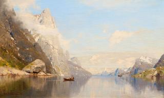 Georg Anton Rasmussen - Sonnentag im Fjord.
