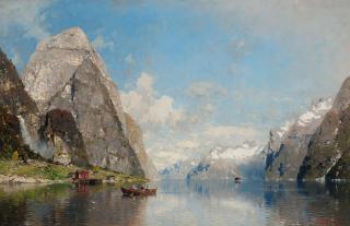 Georg Anton Rasmussen - View Of A Fjord.