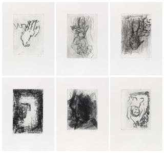 Georg Baselitz - Adler, Bäume, Frau in Fenster .