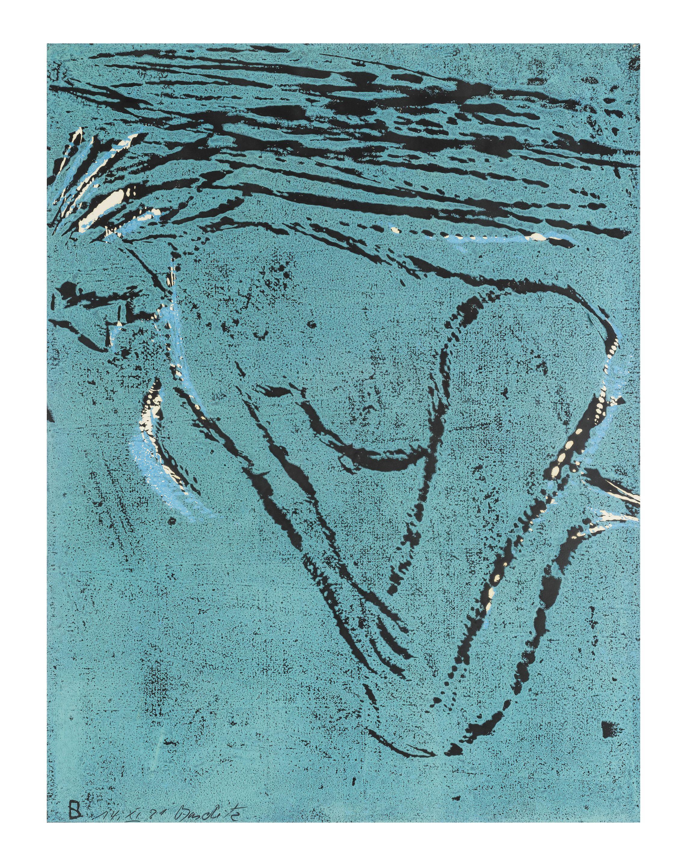 Georg Baselitz - Frau Am Strand, 1982