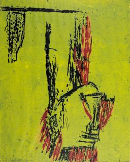 Georg Baselitz - Kopf und Flasche.