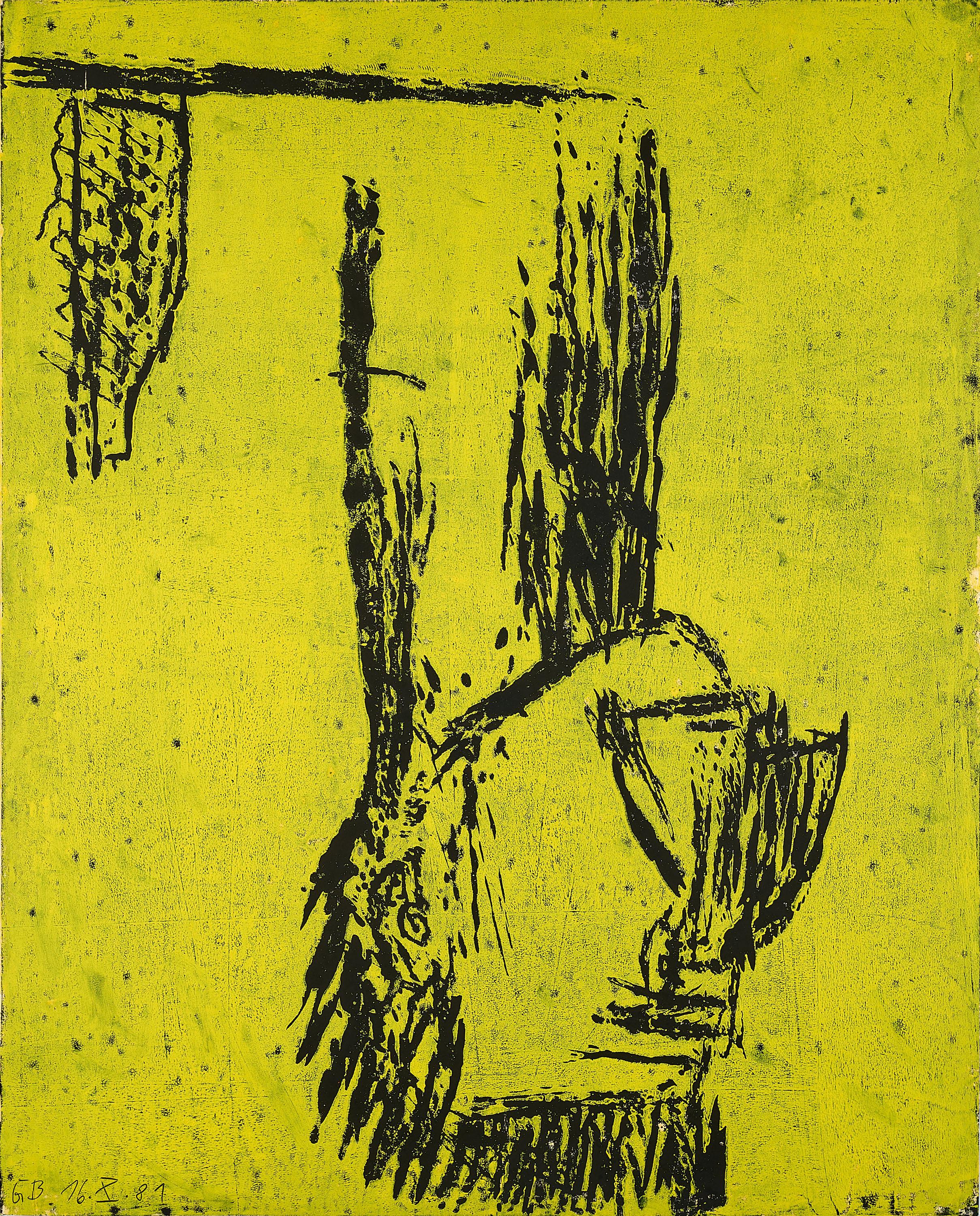 Georg Baselitz - Kopf und Flasche.