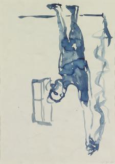 Georg Baselitz - Mann Mit Gestrecktem Arm (Double-Sided Drawing)