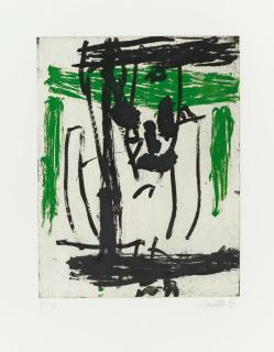 Georg Baselitz - Ohne Titel (1 Blatt aus einer Mappe mit 10 Arbeiten)