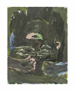 Georg Baselitz - Schwarzer Kopf mit blauem Ohr (Black Head with Blue Ear)