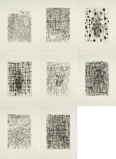 Georg Baselitz - Serie von 8 Druckgrafiken.