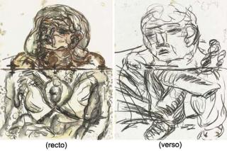 Georg Baselitz - Untitled (Zwei Streifen Köpfe)