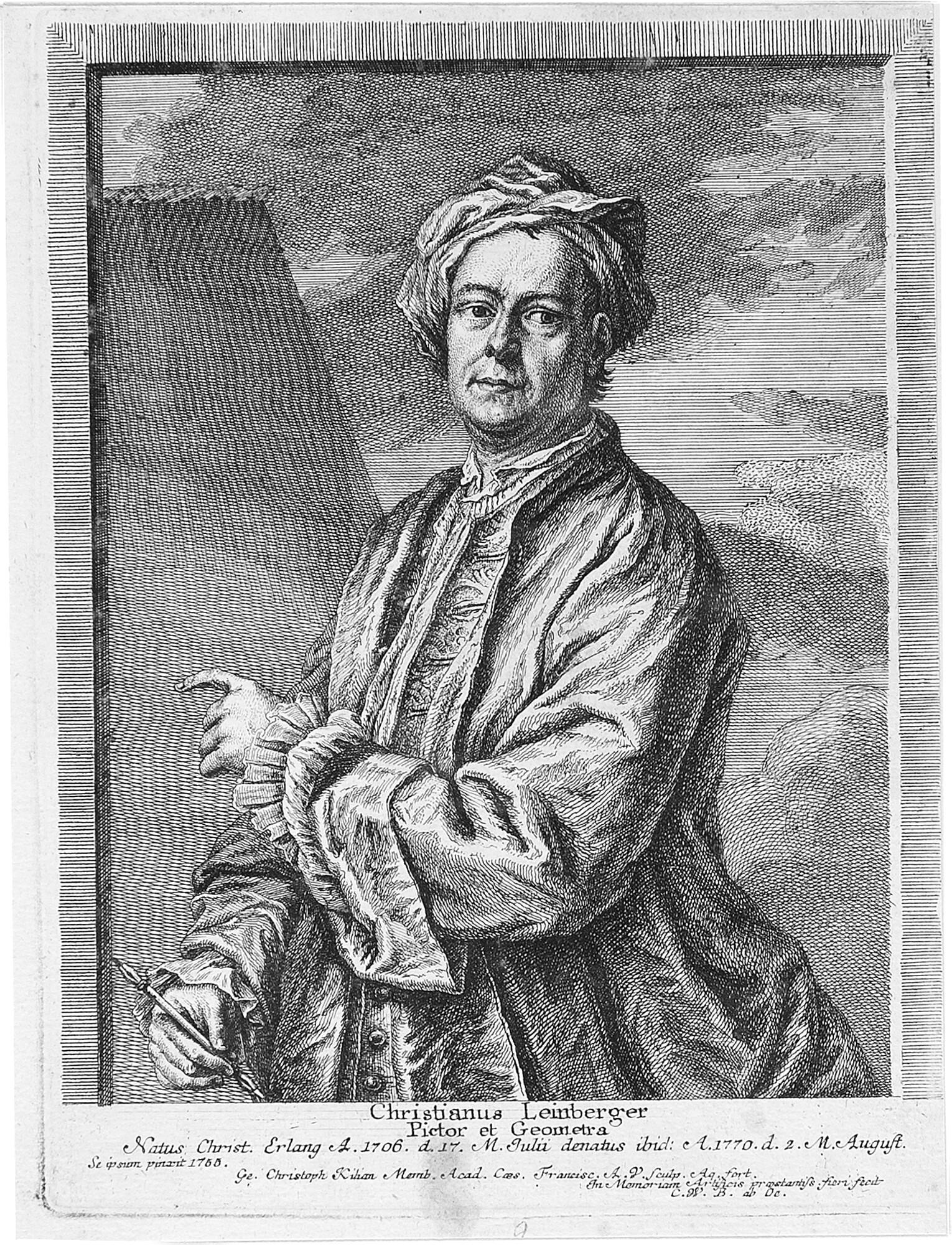 Georg Christoph Kilian - Bildnis des Malers und Mathematikers Christian Leinberger.
