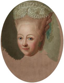 Georg David Matthieu - Unvollendetes Portrait der Herzogin Luise Friederike zu Mecklenburg-Schwerin