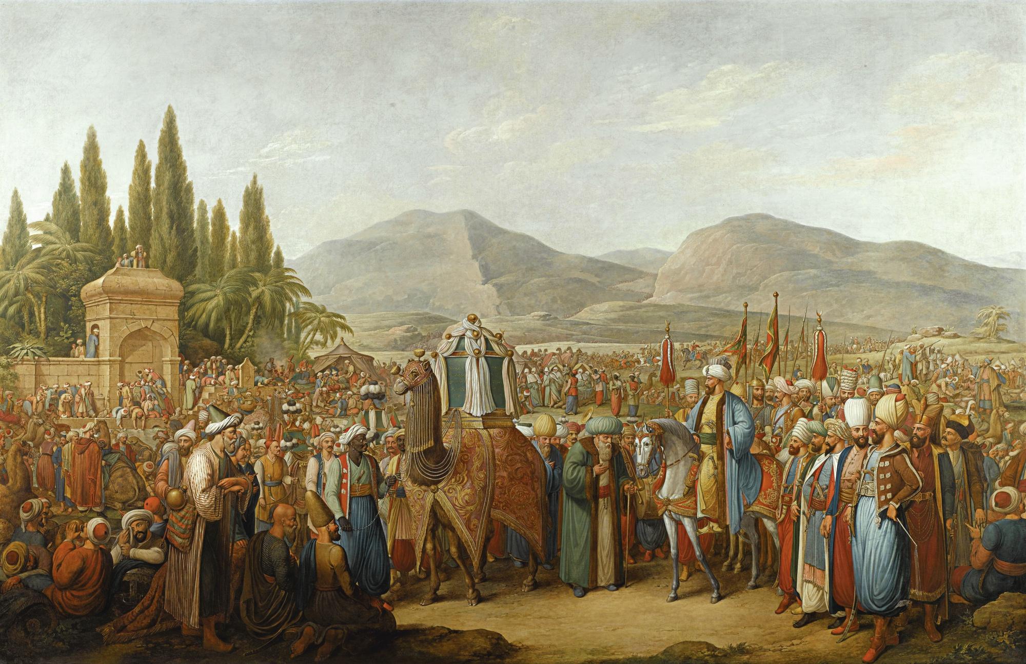 Georg Emanuel Opiz - German the Arrival Of The Mahmal At An Oasis En Route To Mecca