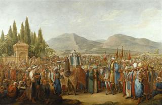 Georg Emanuel Opiz - German the Arrival Of The Mahmal At An Oasis En Route To Mecca