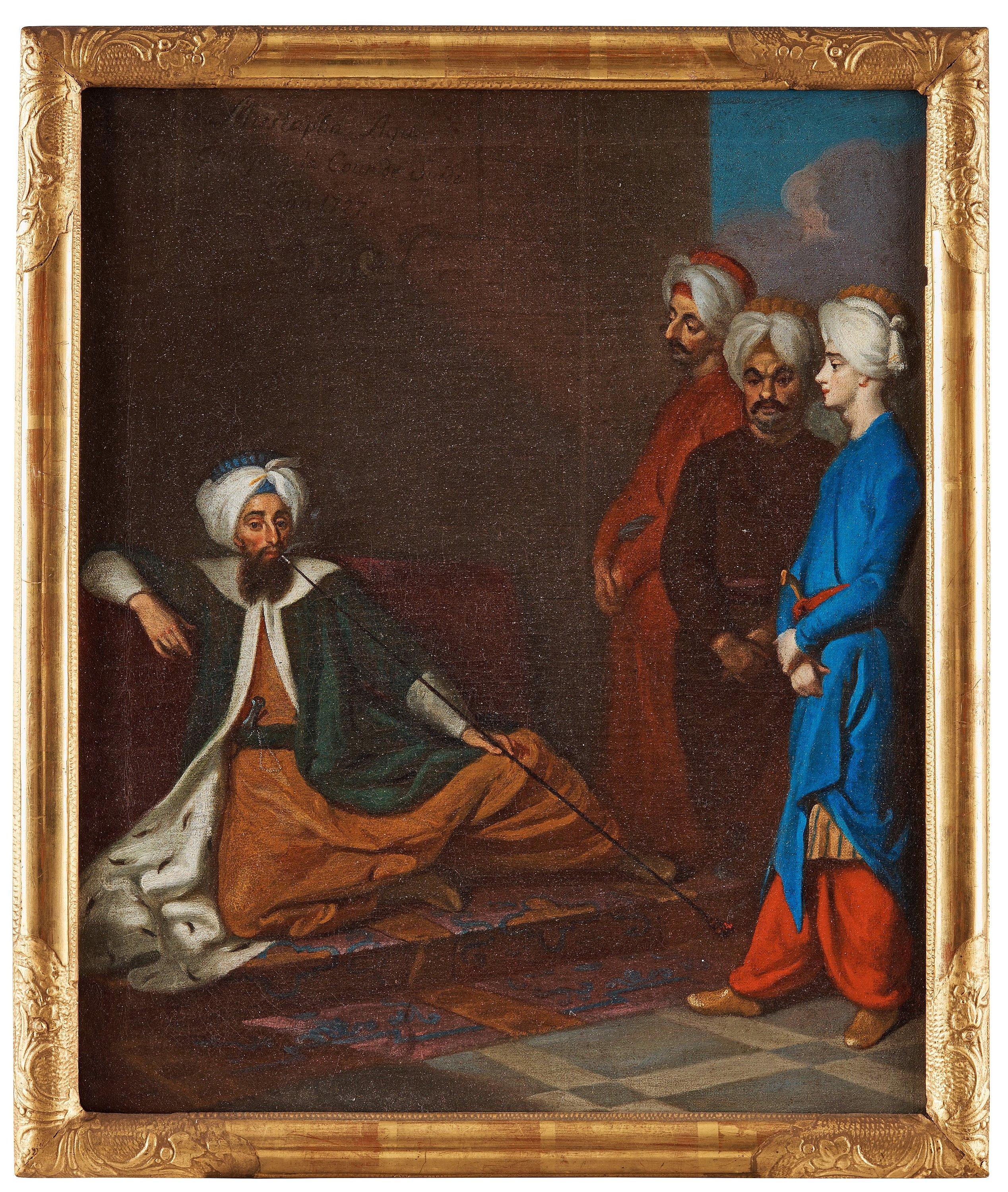 Georg Engelhard Schröder - Mustafa Aga, later Mustafa Efendi, in Stockholm 1727.