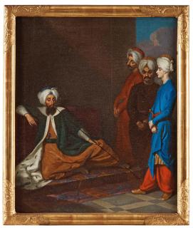 Georg Engelhard Schröder - Mustafa Aga, later Mustafa Efendi, in Stockholm 1727.