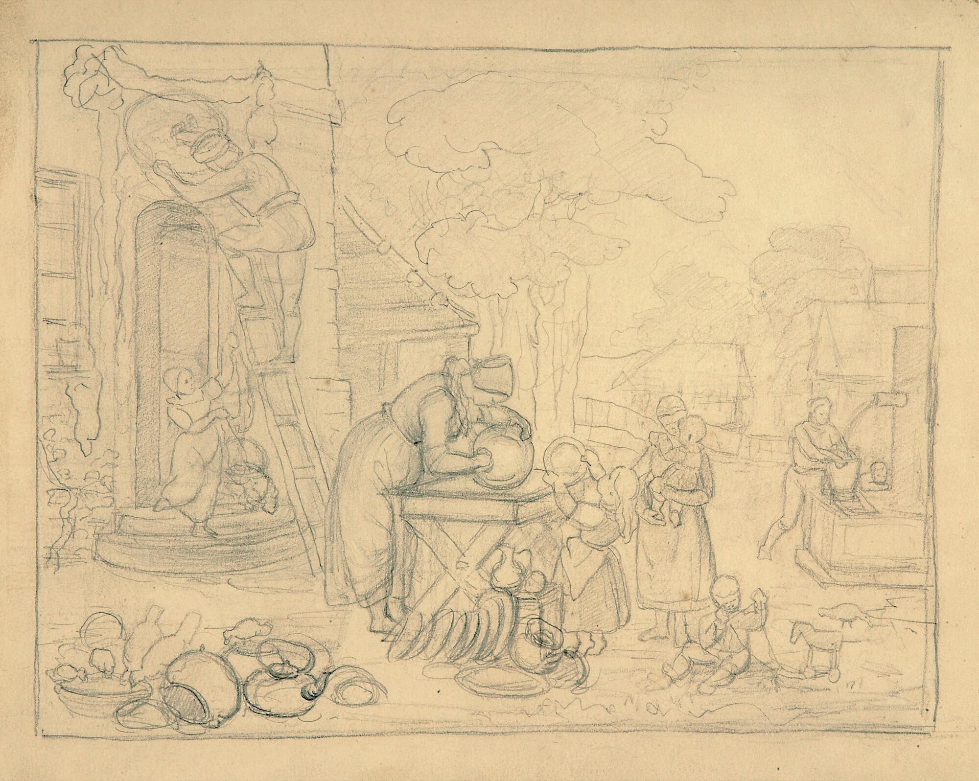 Georg Friedrich Kersting - Die Tellerwäsche.