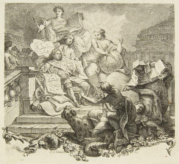 Georg Friedrich Schmidt - 9 Blätter: Drucke zur Prachtausgabe der \