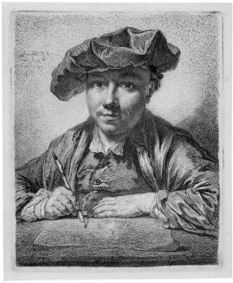 Georg Friedrich Schmidt - Selbstporträt Georg Friedrich Schmidt (zeichnend).