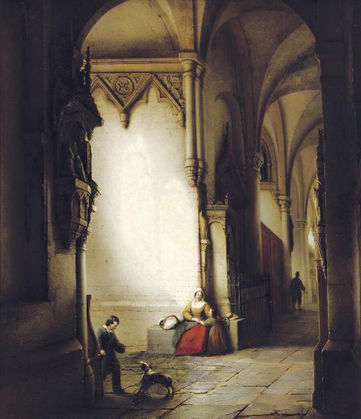 Georg Gillis Haanen - A sunlit church
