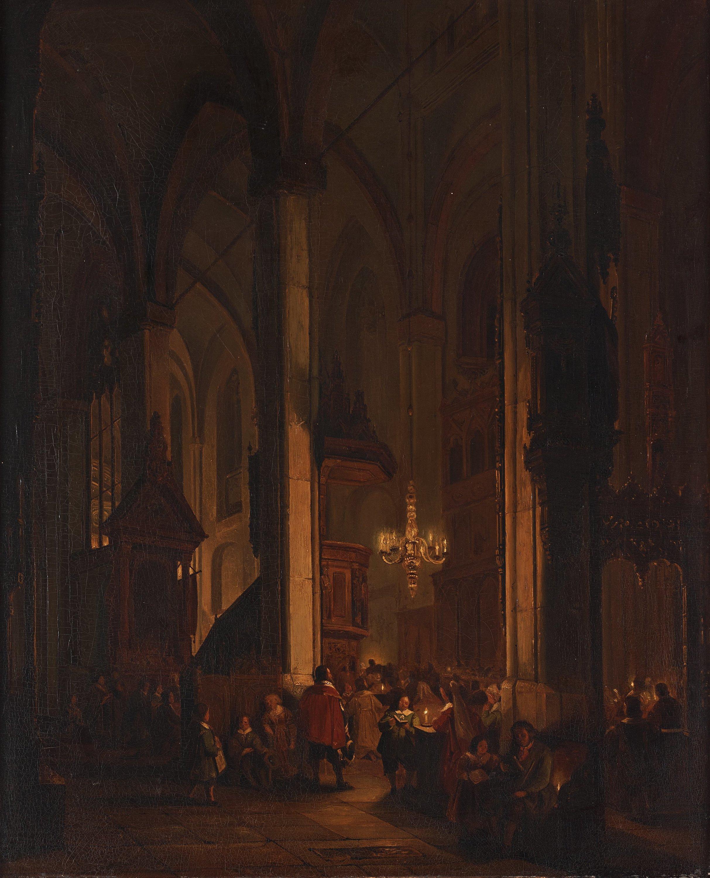 Georg Gillis Haanen - Interior of a church