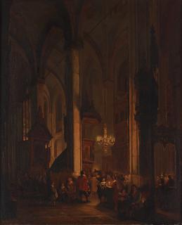 Georg Gillis Haanen - Interior of a church