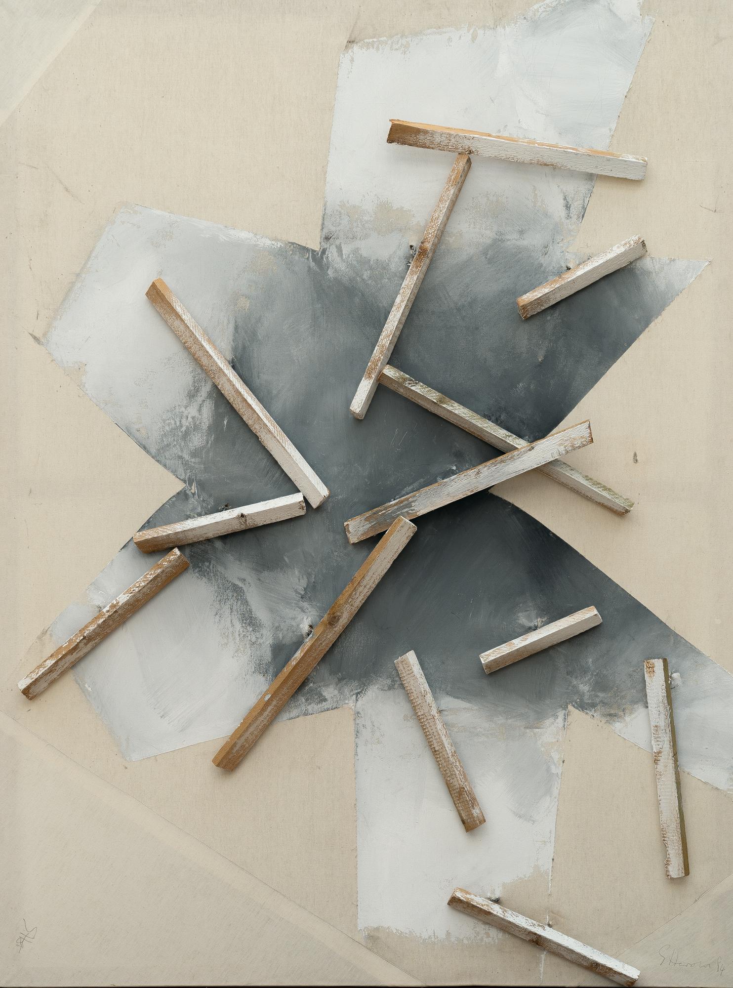 Georg Herold - Dachlattenbild