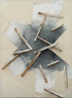 Georg Herold - Dachlattenbild