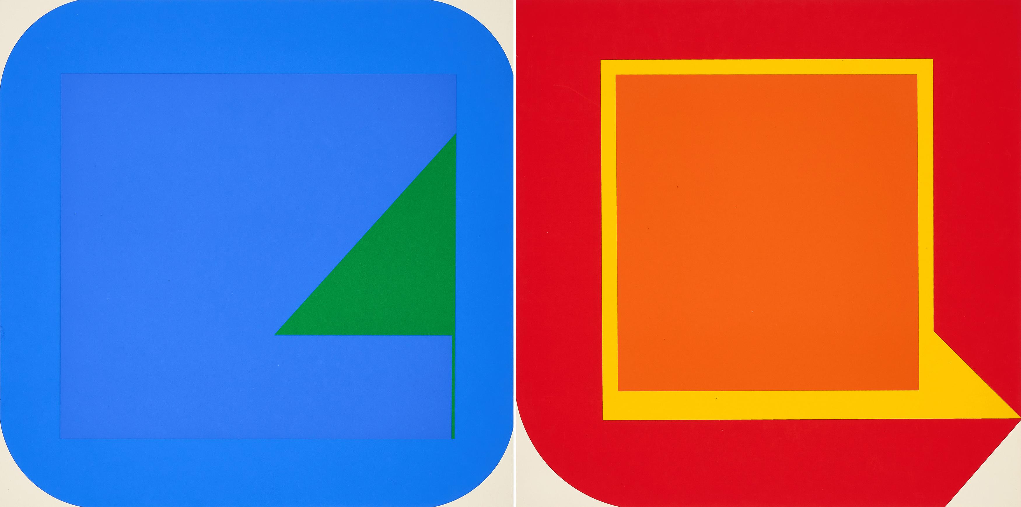 Georg Karl Pfahler - Konvolut von 2 Farbserigrafien.