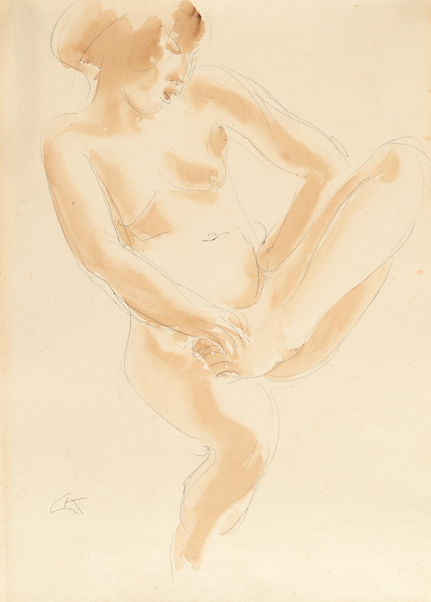 Georg Kolbe - Sitzender weiblicher Akt