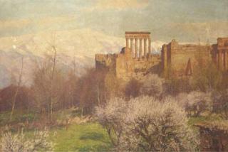 Georg Macco - A View of Baalbec, Syria