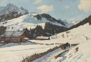 Georg Macco - Sonniger Wintertag in den Bergen