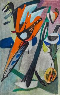 Georg Meistermann - »bestürmter Baum«.