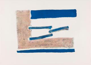 Georg Meistermann - Ohne Titel (Schwebend Blau)