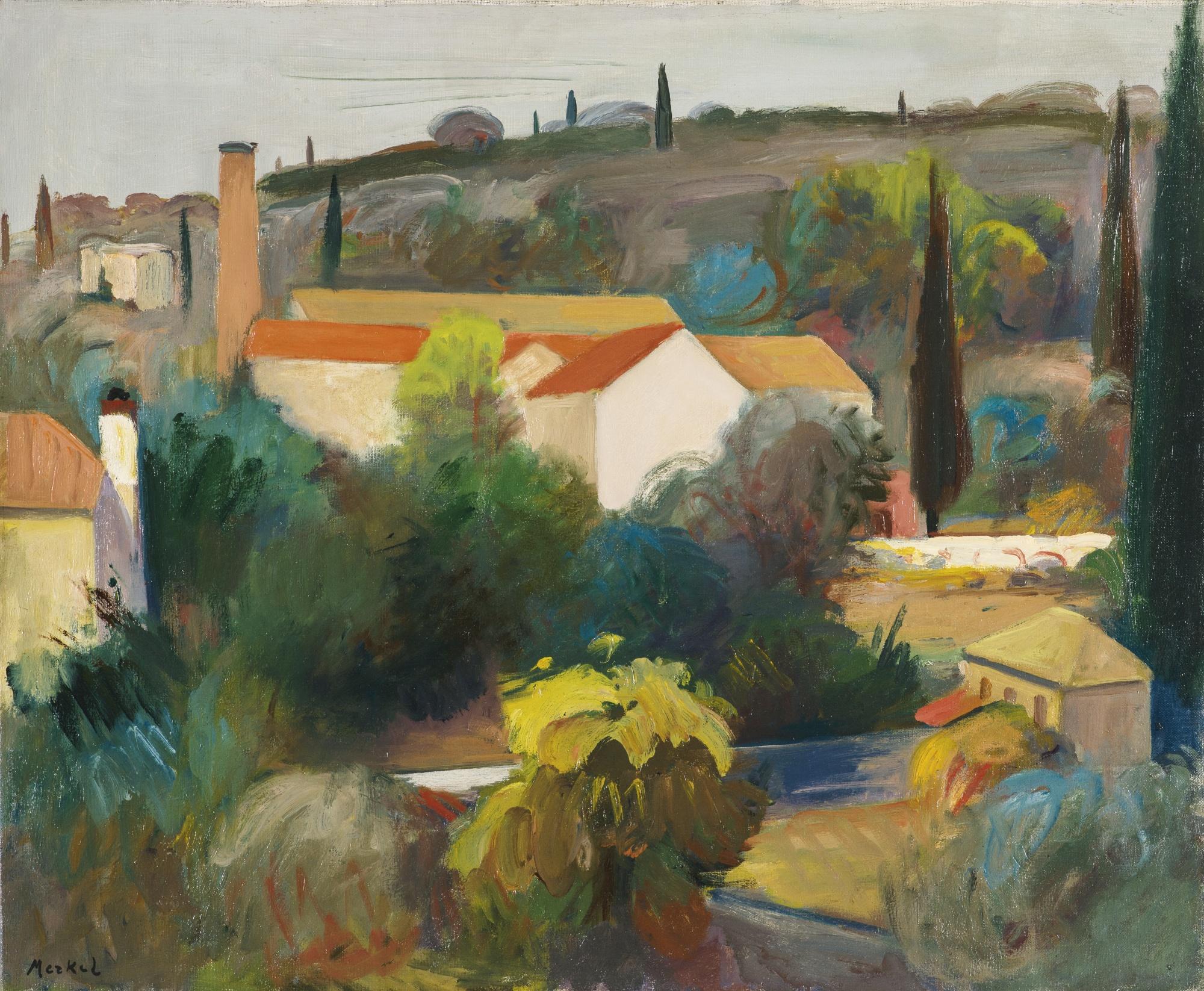 Georg Merkel - Rote Dächer (Red Roofs)