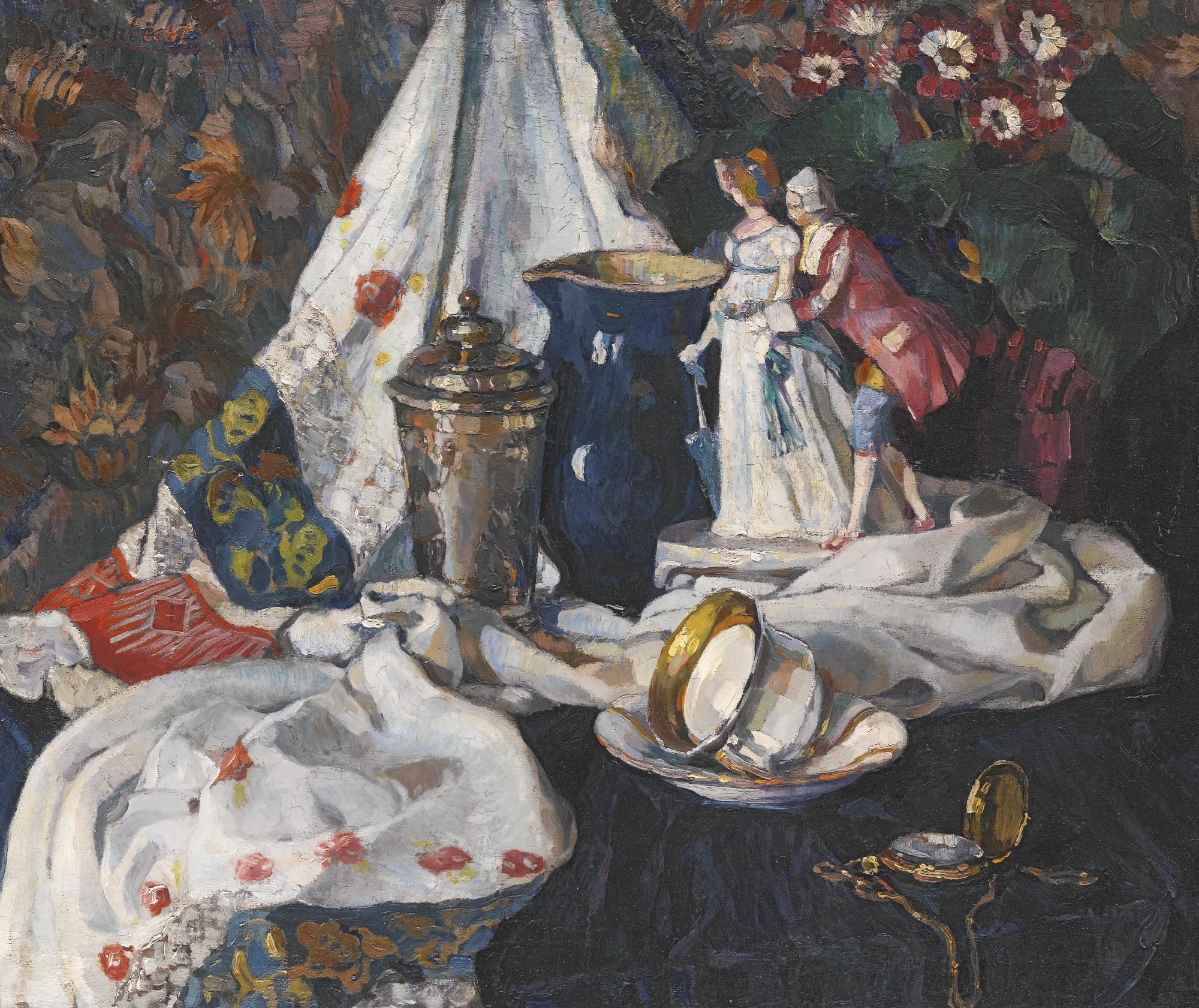 Georg Oskarovich Schlicht - Still Life With Porcelain
