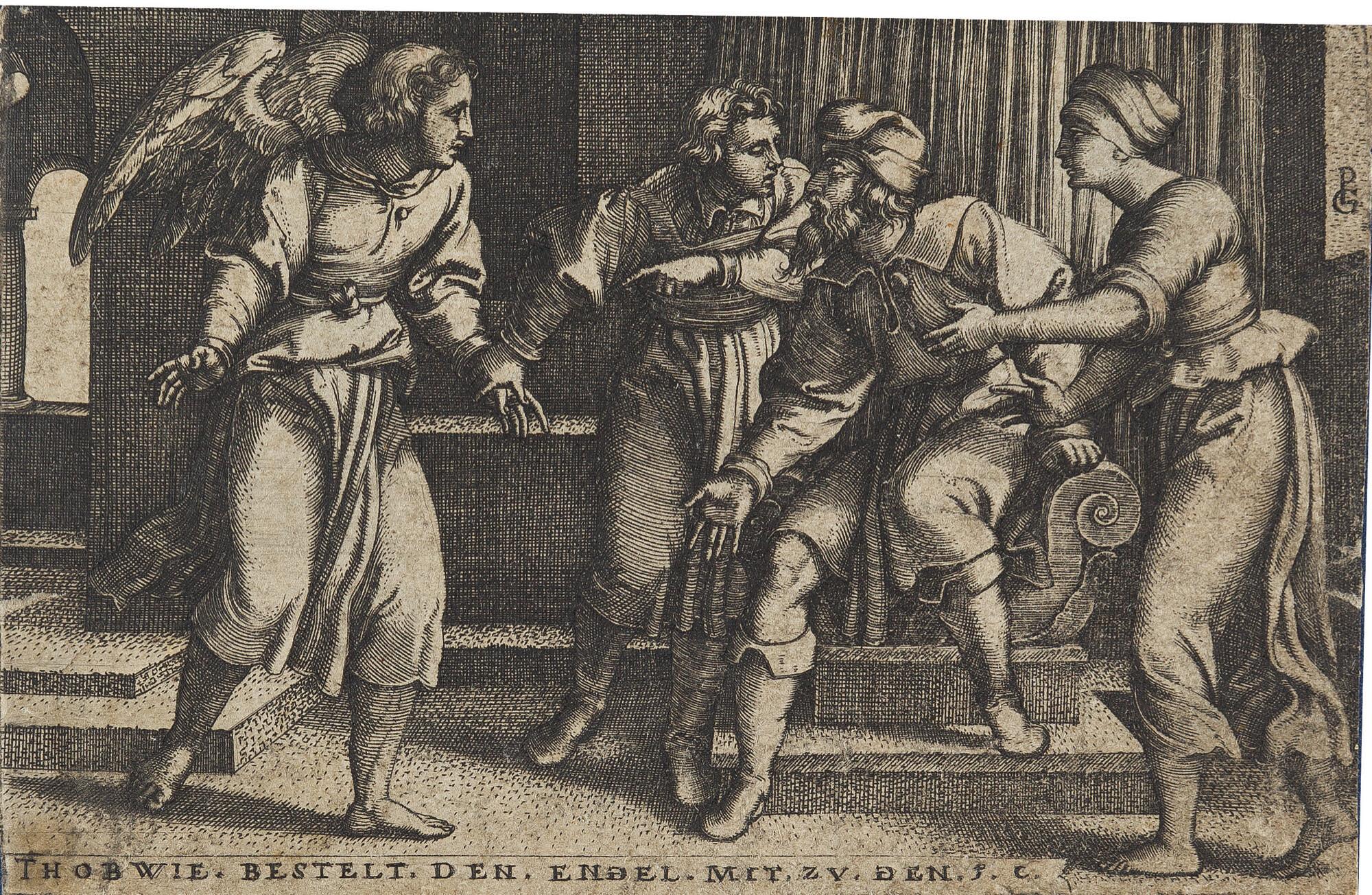 Georg Pencz - 2 Bll. aus der Folge: Die Geschichte des Tobias.